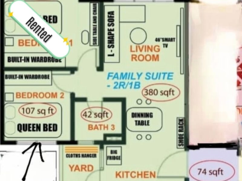 Bedroom for lady only at Saville Cheras Condo linked to Sri Raya MRT Station