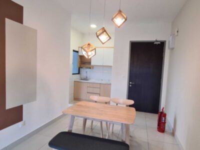 Fully furnished bedroom with an attached bathroom condominium for rent